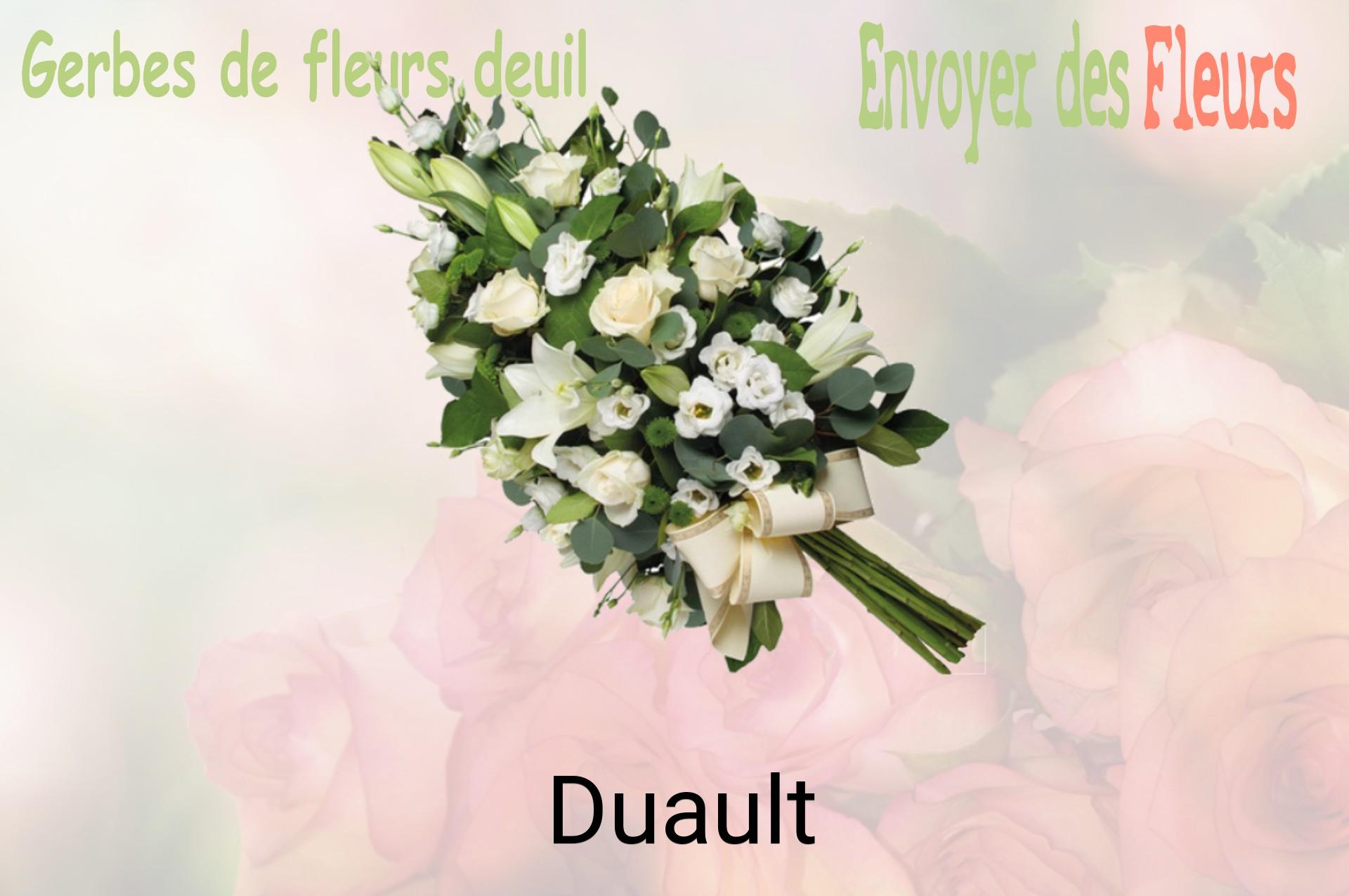 Gerbe de fleurs de deuil livrée à Duault